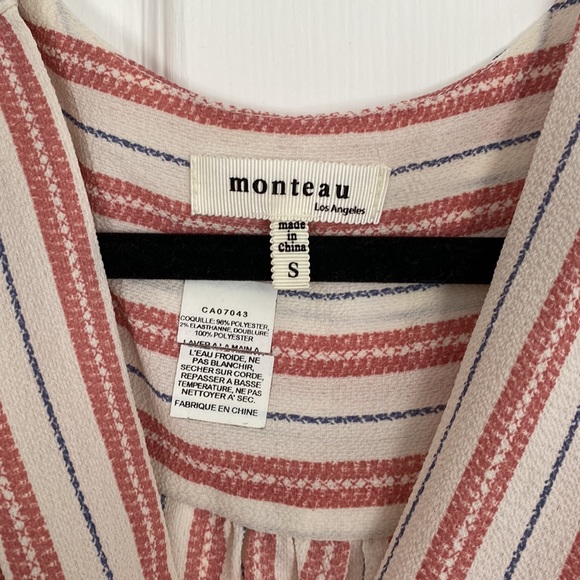 Womens Stripped Faux Wrap Dress - Picture 3 of 3